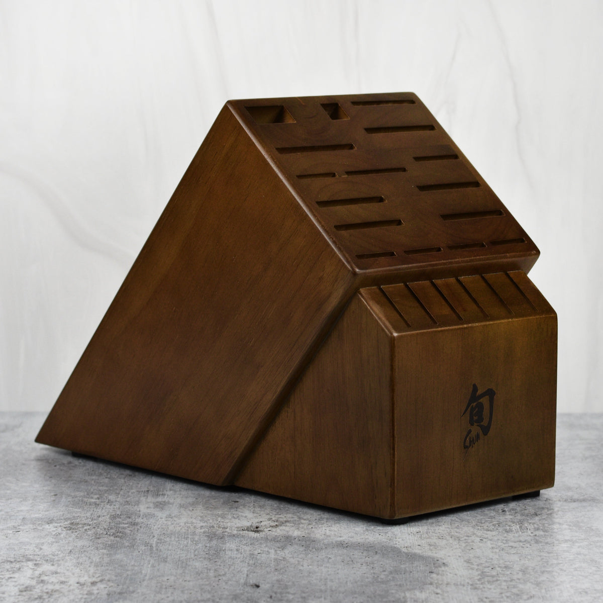 Shun 22 Slot Knife Block, Walnut Finish
