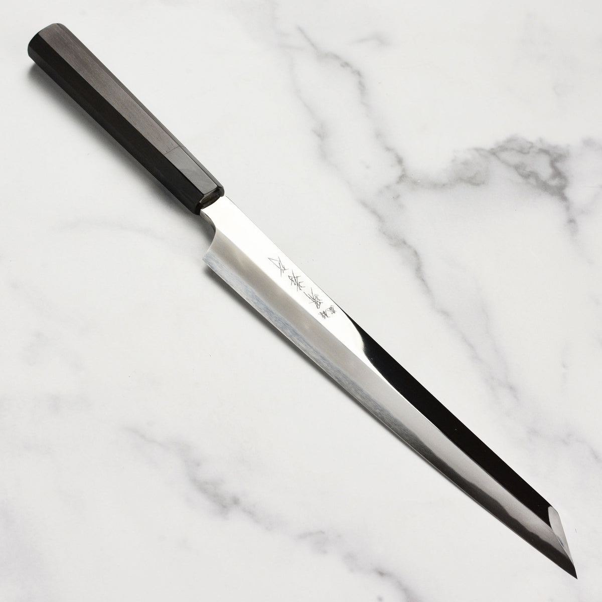 Takayuki x Itsuo Doi Hien Aogami #2 Single-Bevel 10.6" Kengata Yanagiba with Saya