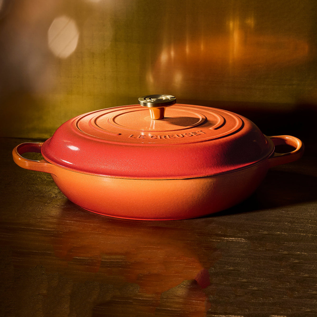 Le Creuset Signature Cast Iron 3.5-quart Flamme Doree Braiser