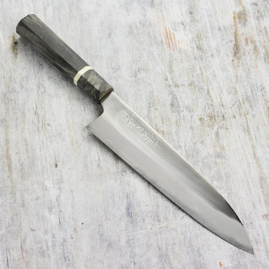 Mazaki Hon-Sanmai Shirogami #2 Migaki 9" Gyuto