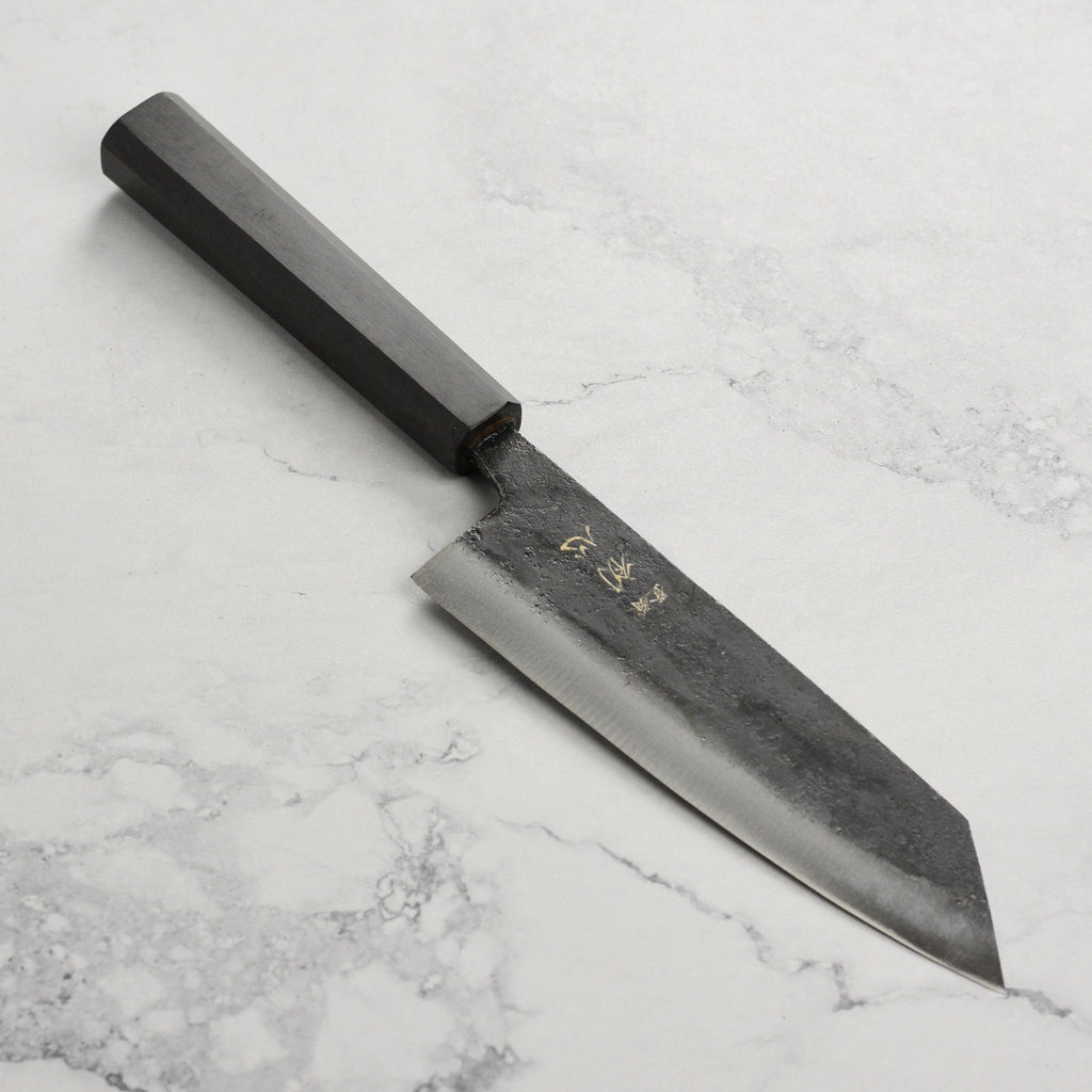 Hatsukokoro Kurogane Aogami #2 Kurouchi 6.5" Bunka
