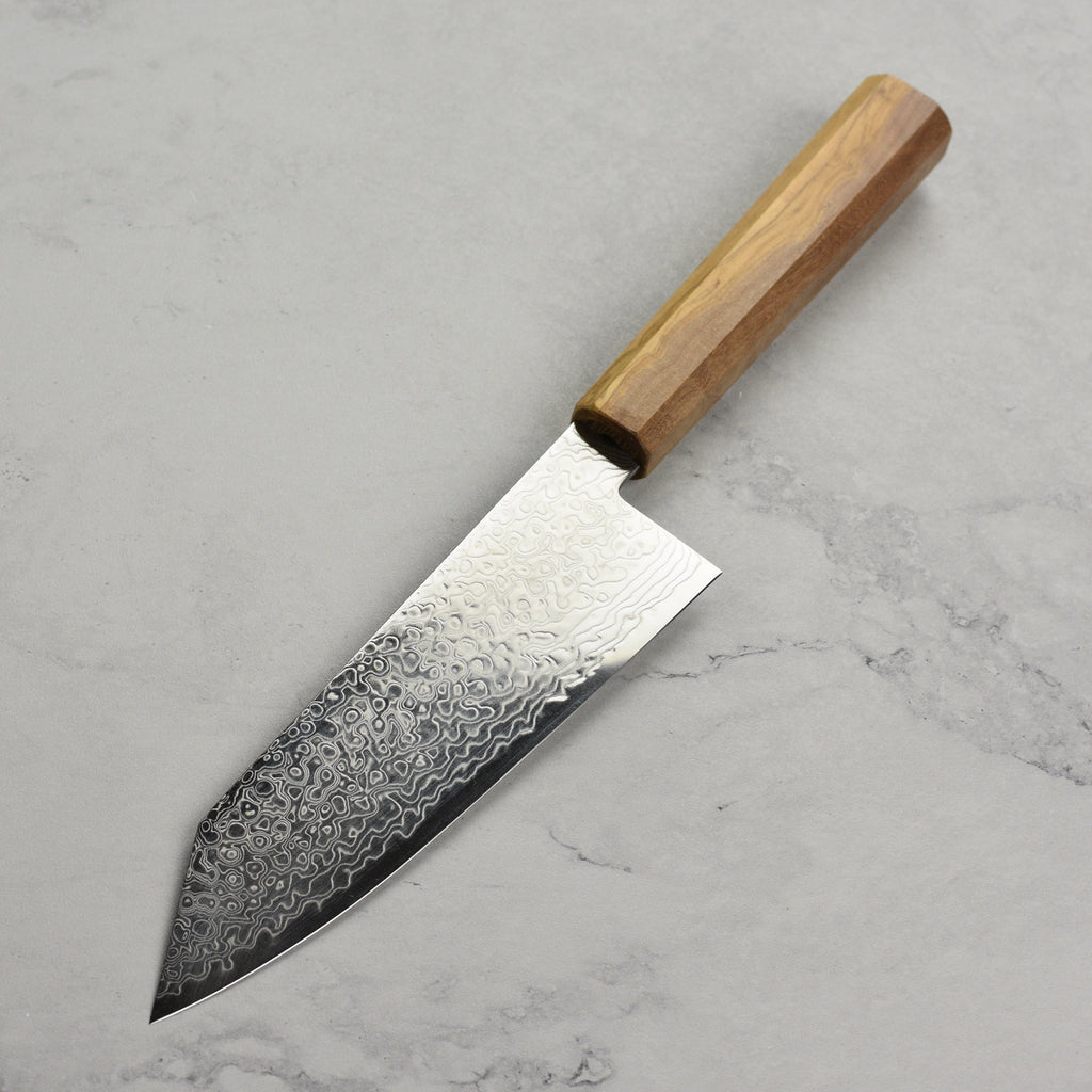 Hatsukokoro Ryuhyo SG2 Damascus 7" Bunka, Olivewood