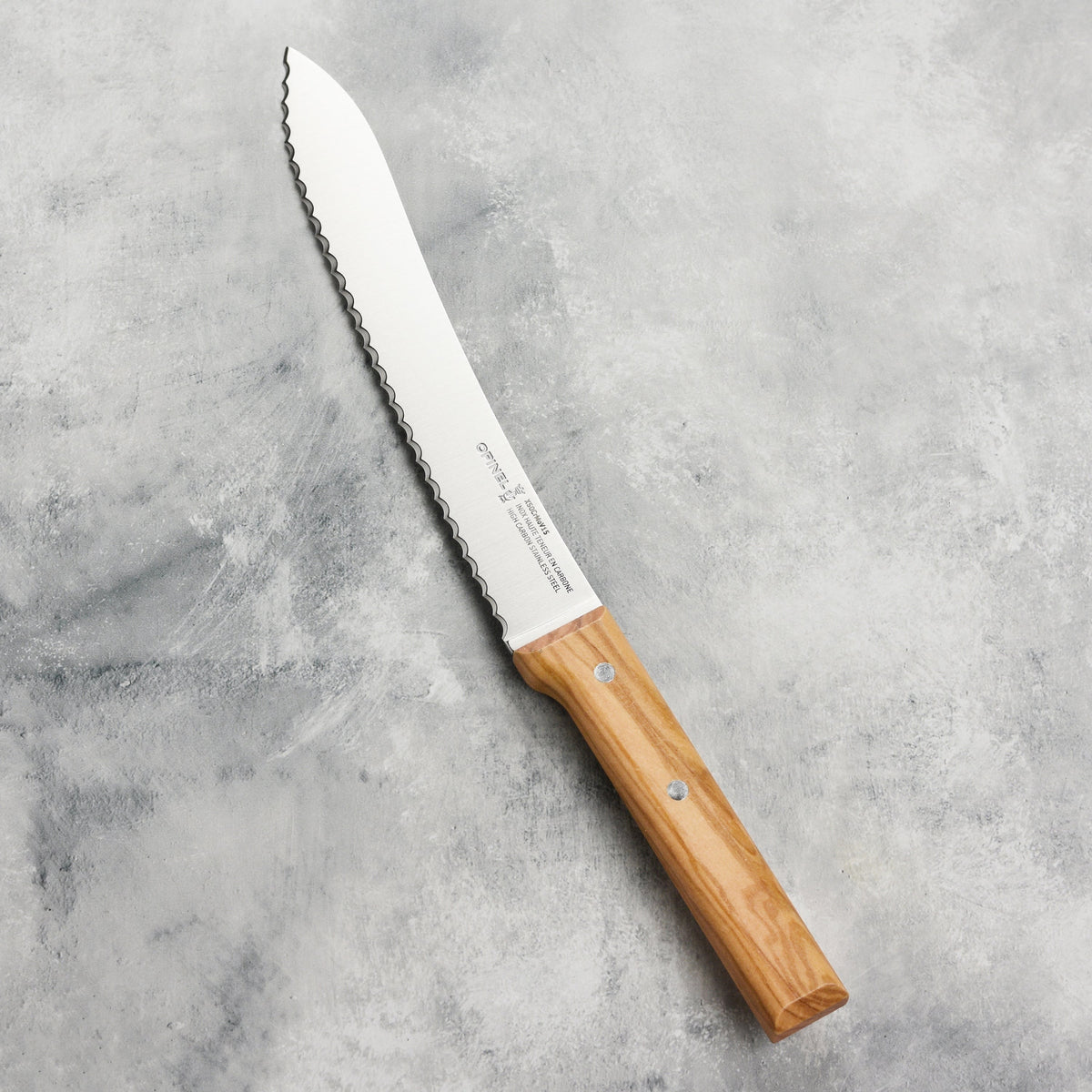 Opinel Parallele Olivewood 8.25" Bread Knife