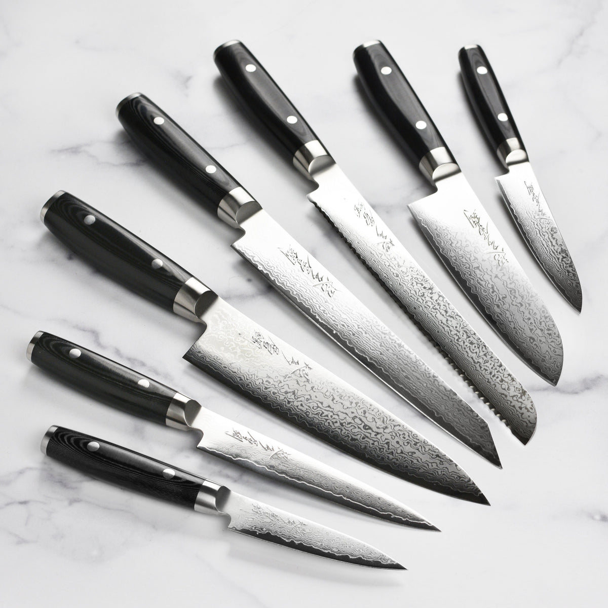 Yaxell Ran Plus 16 Piece Dark Ash Knife Block Set
