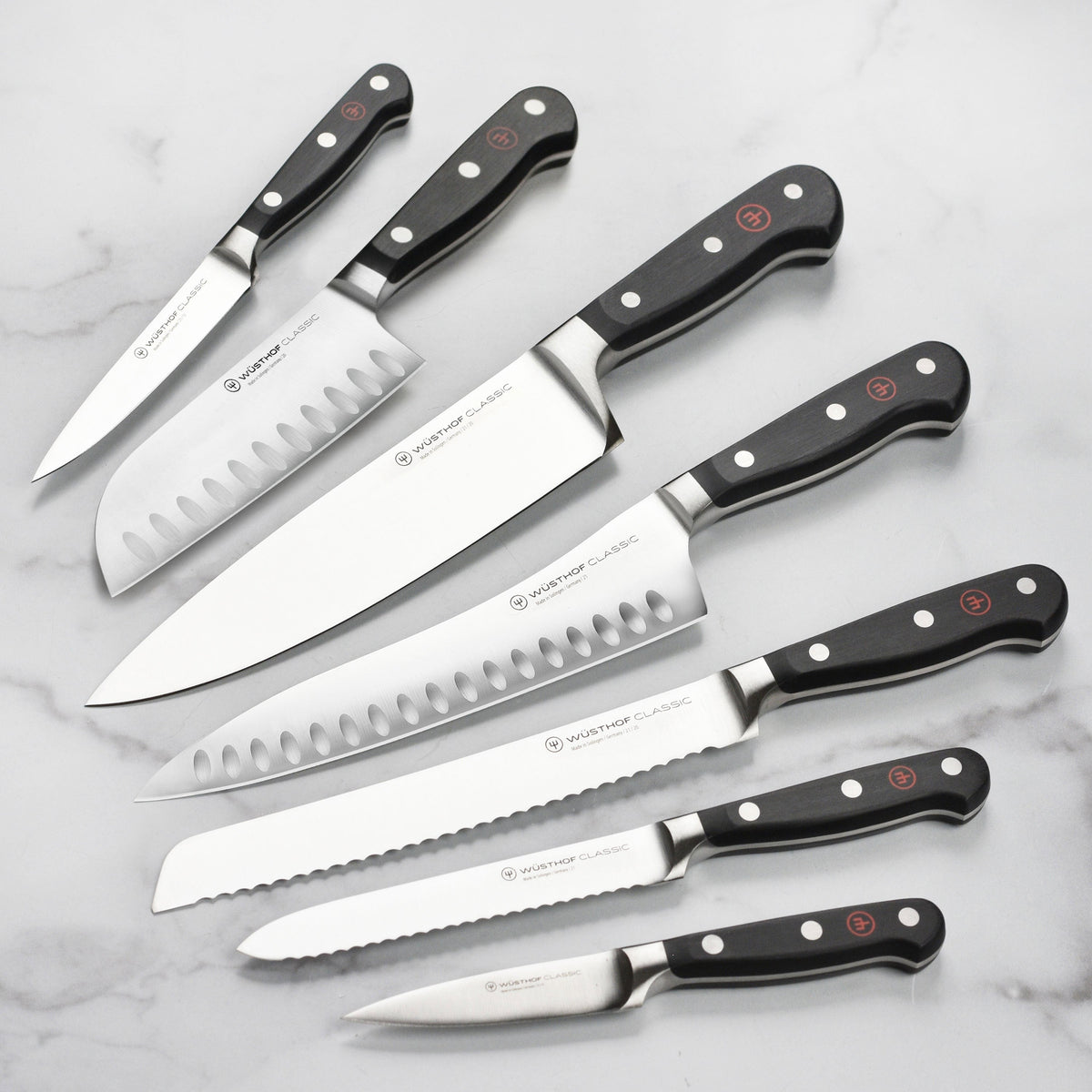 Wusthof Classic 16 Piece Walnut Knife Block Set with Forged Steak Knives