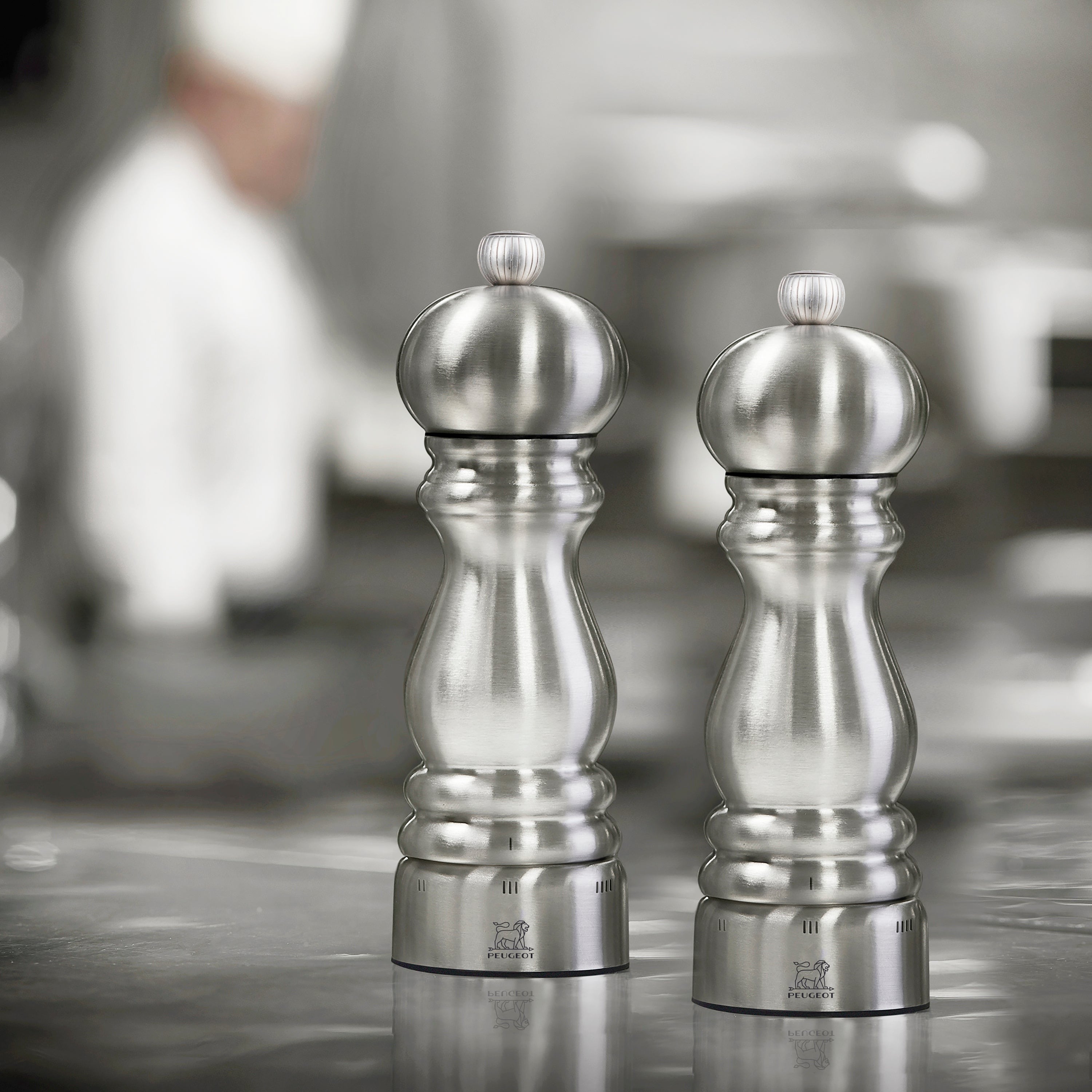 Peugeot Paris Stainless Steel 7" u'Select Salt & Pepper Mill Set