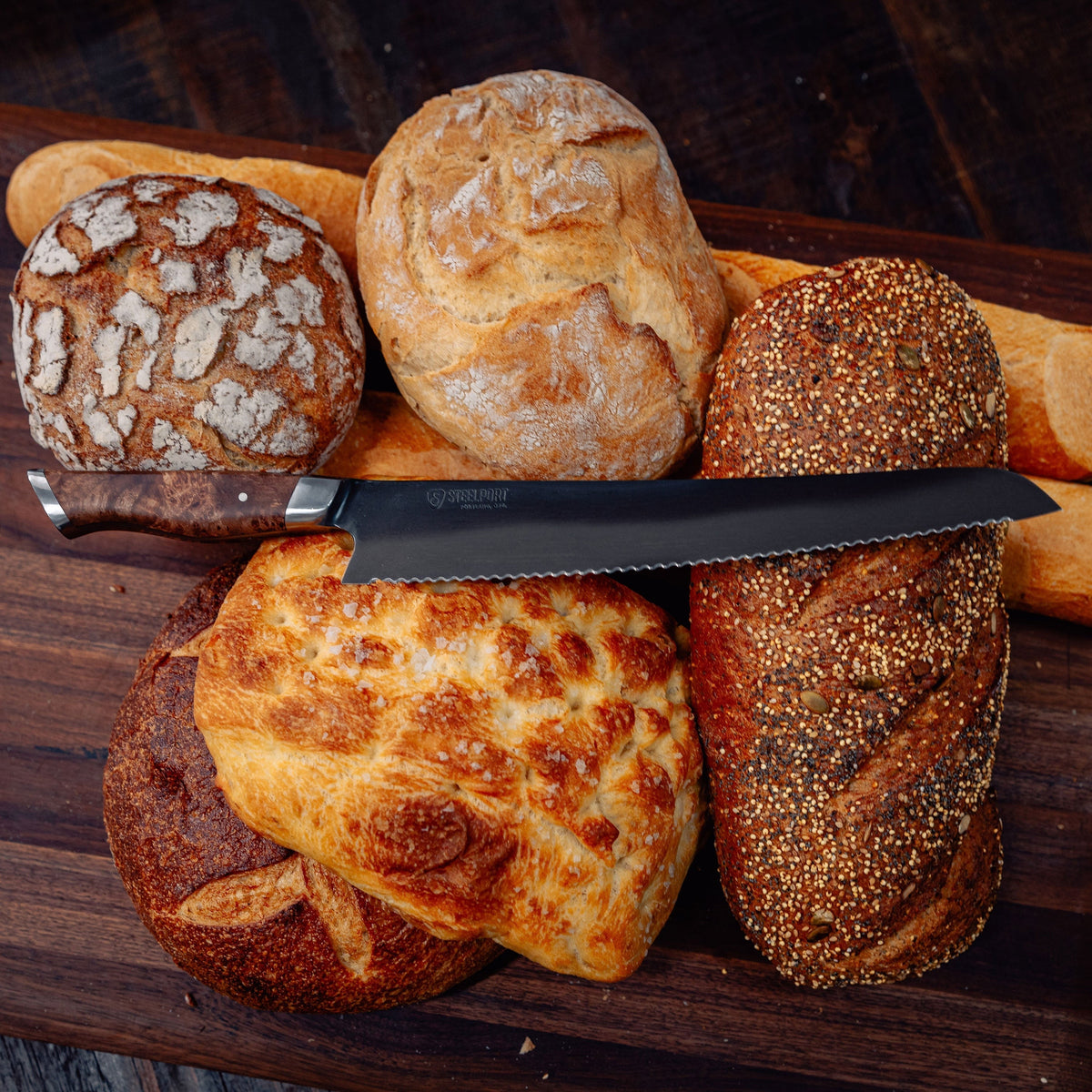 Steelport Carbon Steel 10" Bread Knife