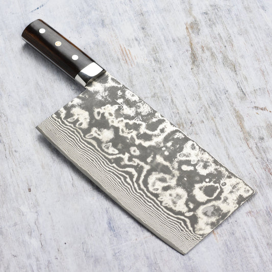 Saji SG2 Black Damascus 8.6" Chuka Bocho