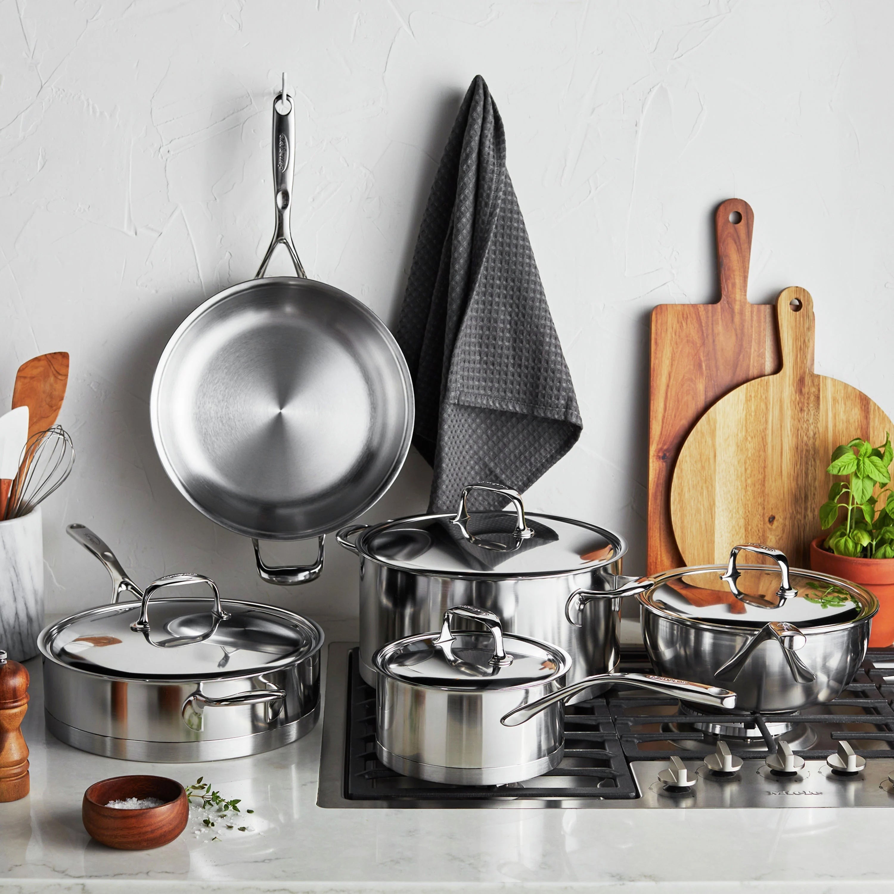 Demeyere Atlantis 9 Piece Stainless Steel Cookware Set