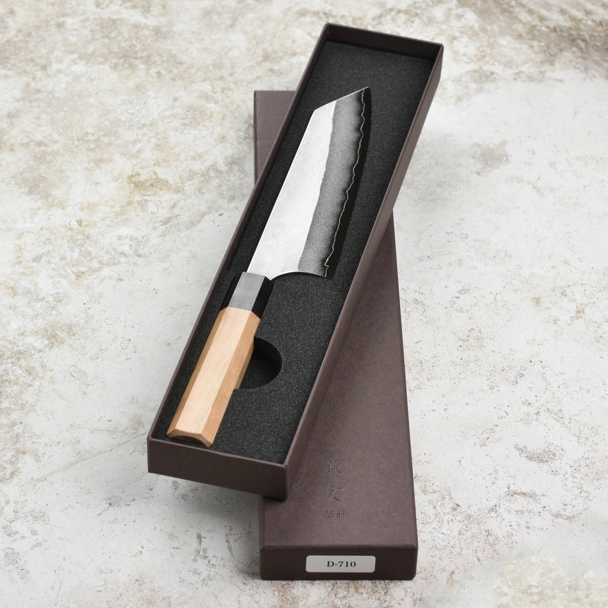 Yoshimi Kato Ginsan Nashiji Stainless Clad 6.7" Bunka