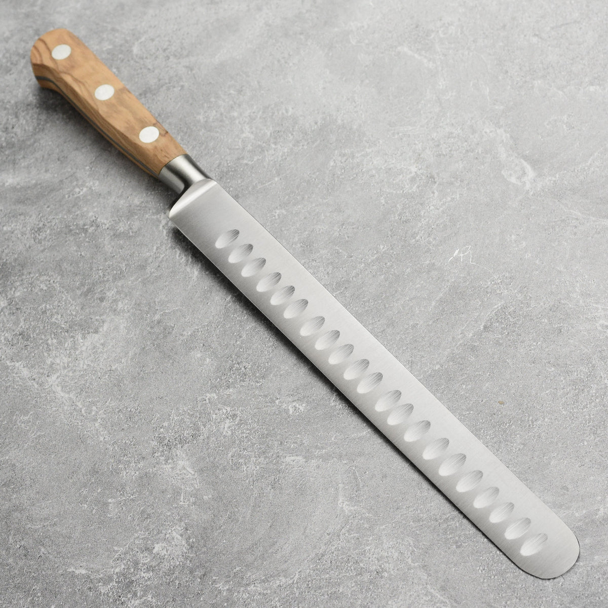 K Sabatier Olive Wood 10" Hollow Edge Slicing Knife