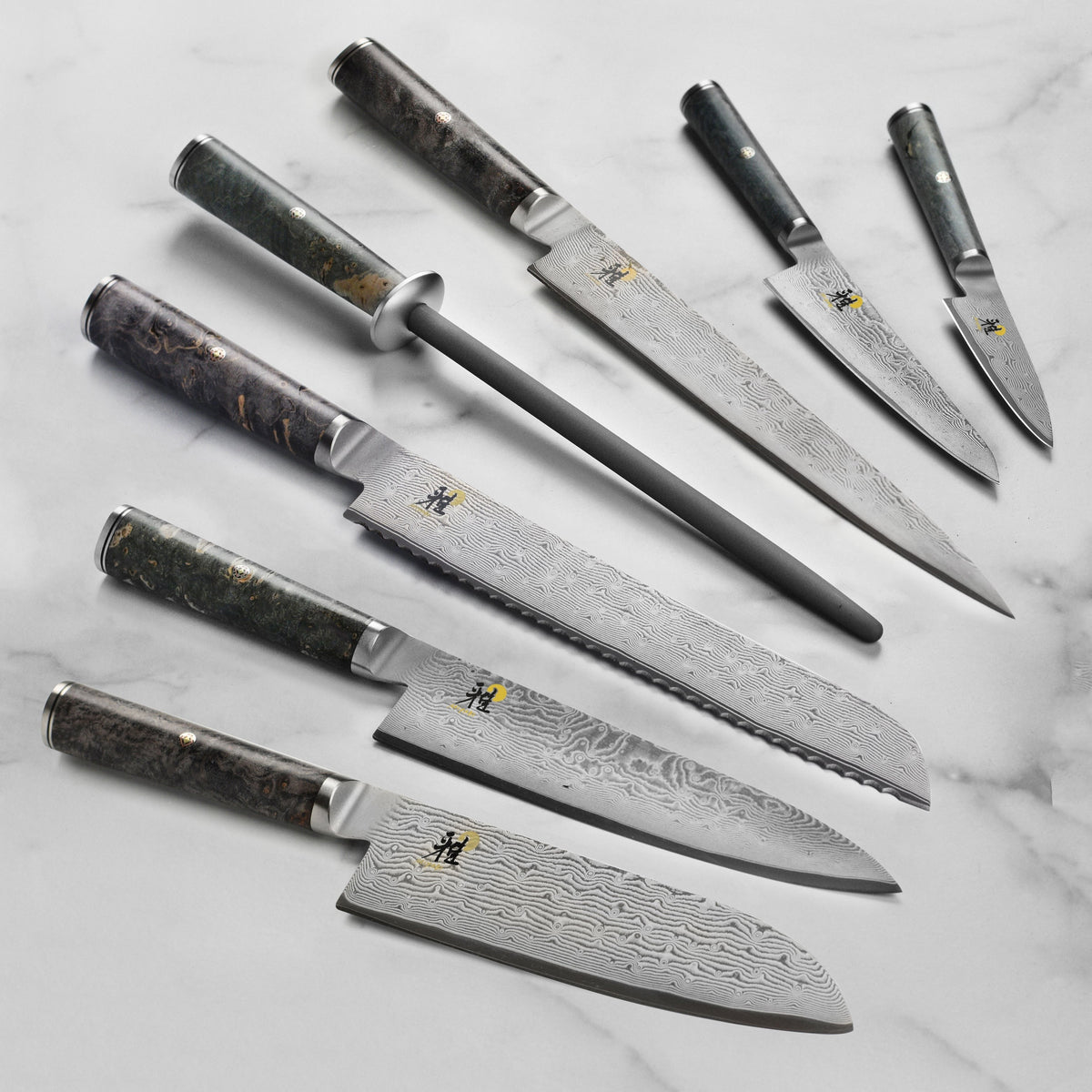 Miyabi Black 8 Piece Magnetic Easel Knife Set