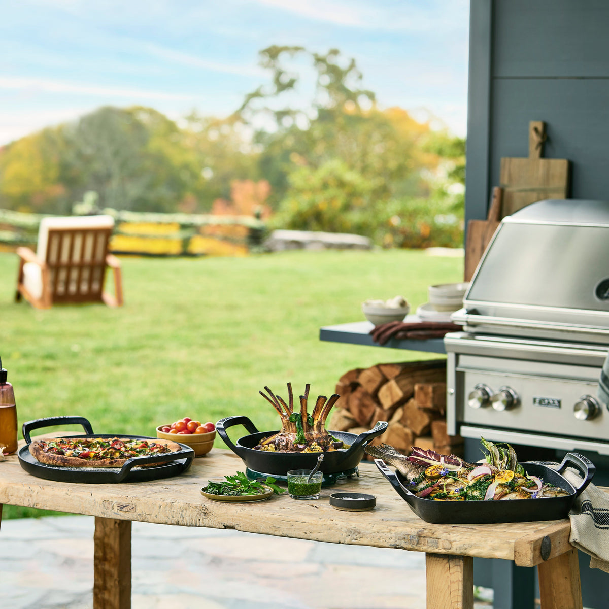 Le Creuset Alpine Outdoor Cast Iron 12" Square Grill Basket