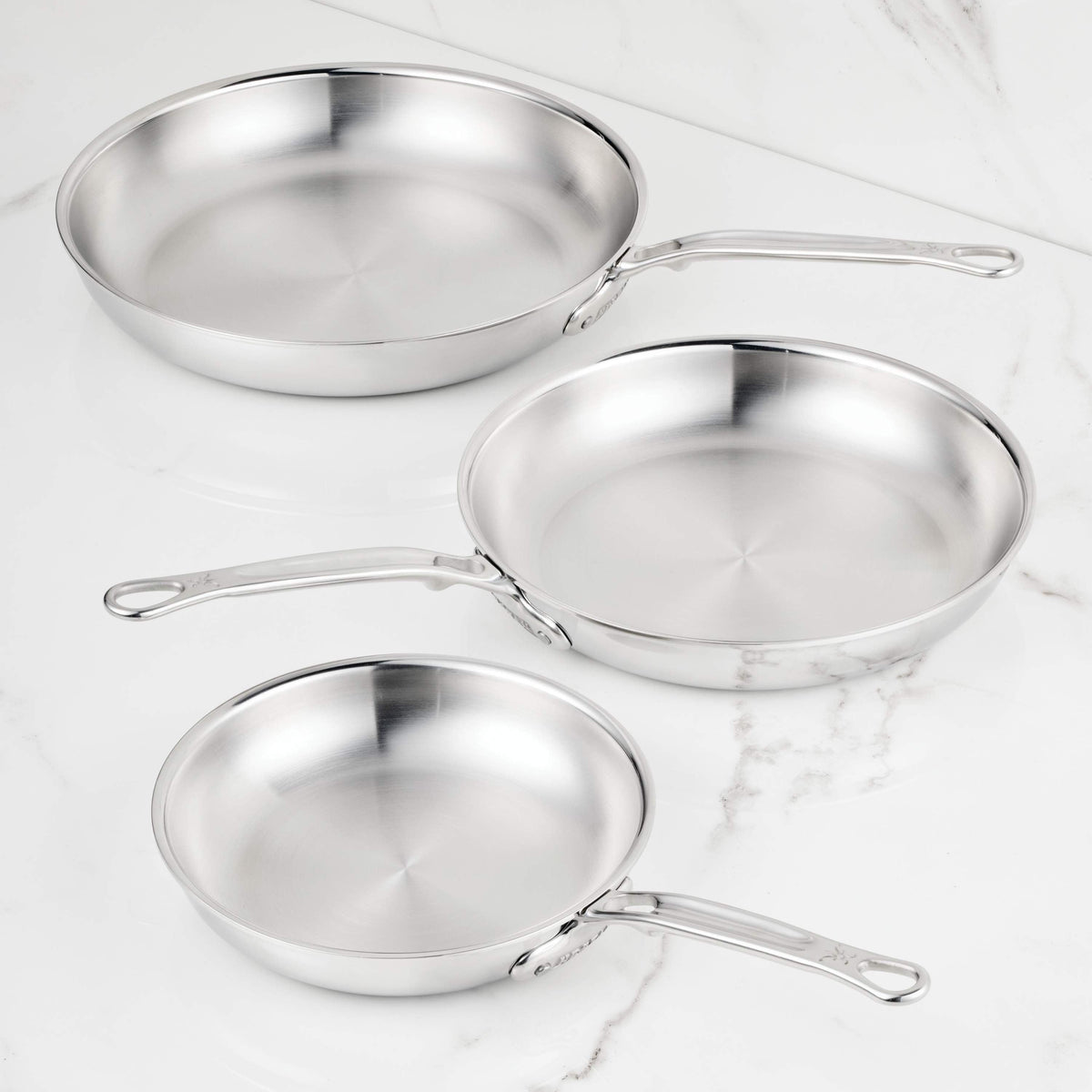 Hestan ProBond Luxe 3 Piece Stainless Steel Skillet Set