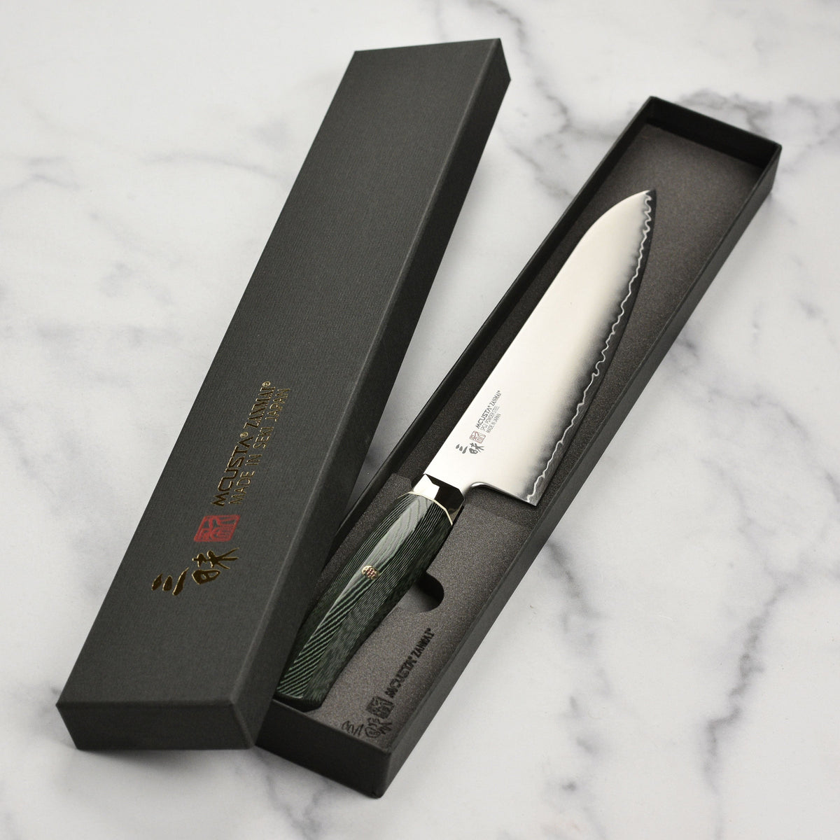 Zanmai Revolution SG2 8.25" Gyuto with Green Micarta Handle