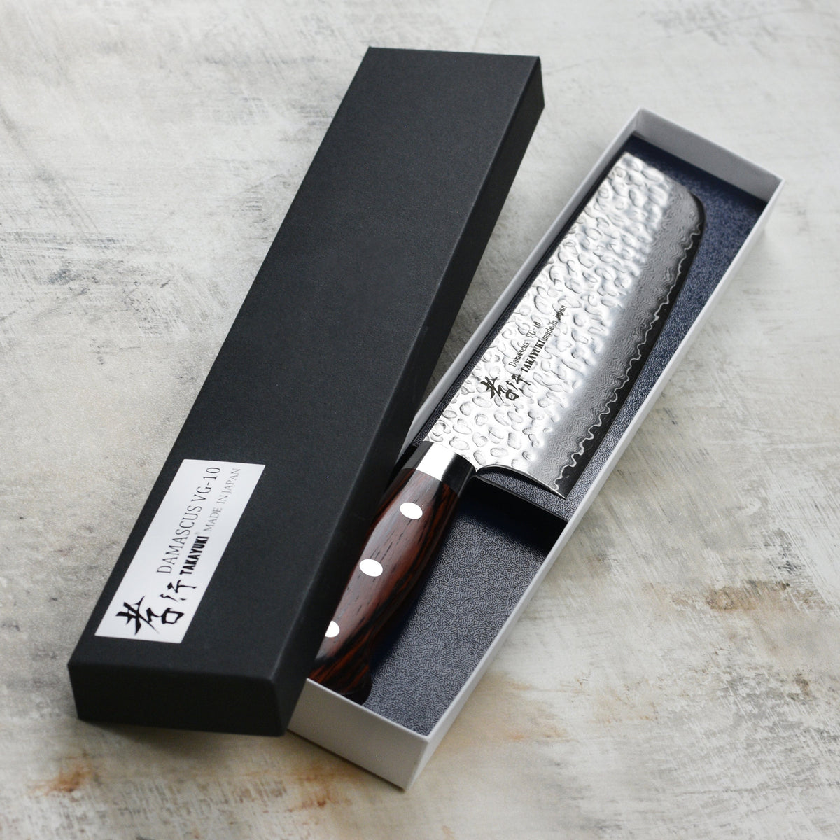 Takayuki Hammered Damascus 6.3" Nakiri