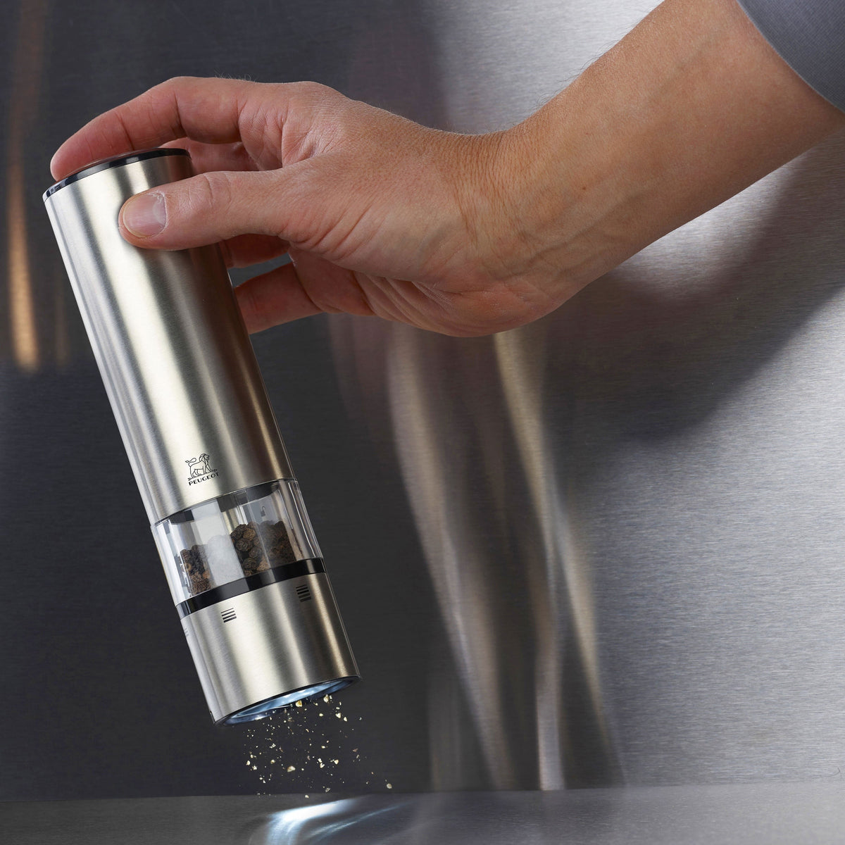 Peugeot Elis Sense 8" Stainless Steel Electric Pepper Mill