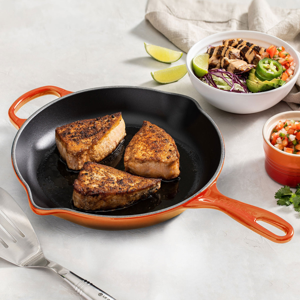 Le Creuset Signature Cast Iron 11.75" Flame Skillet