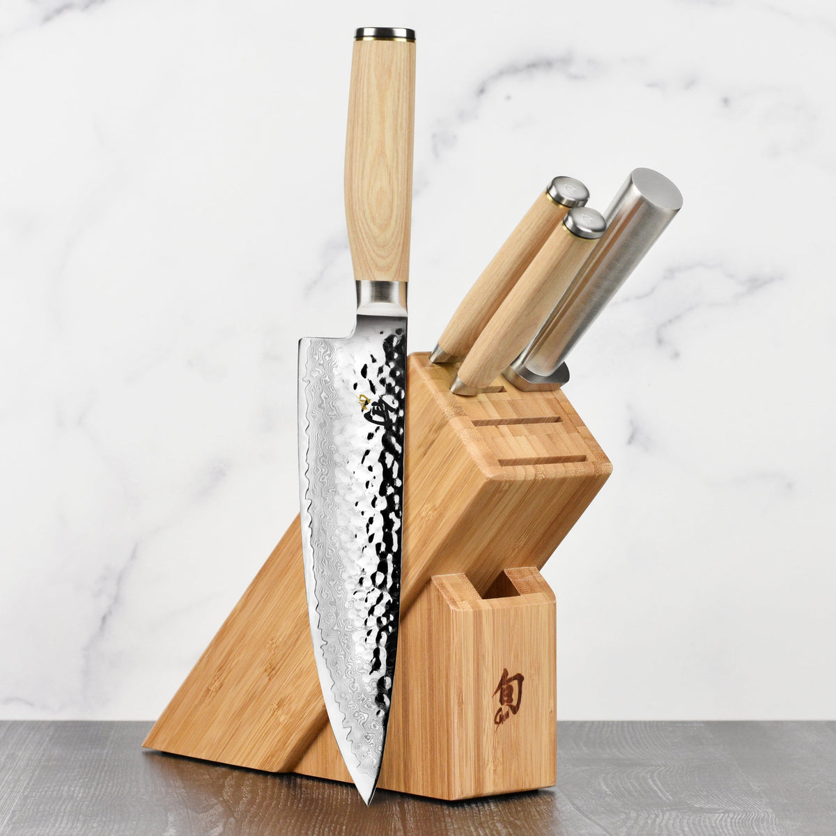 Shun Premier Blonde 5 Piece Slimline Knife Block Set