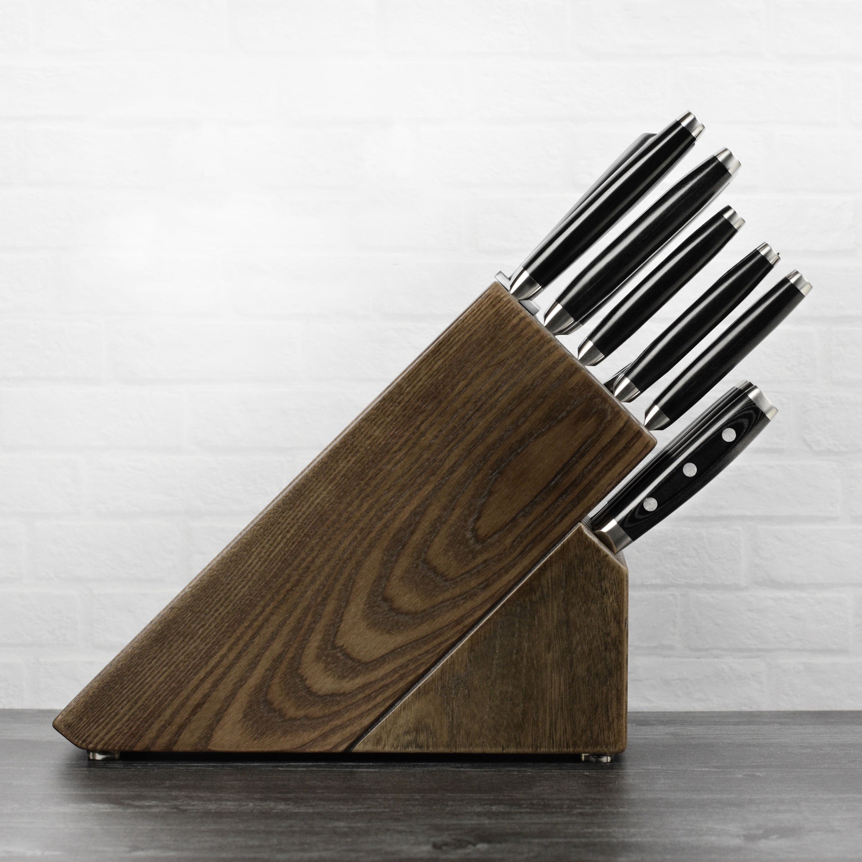 Enso HD 16 Piece Dark Ash Knife Block Set