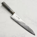 Hatsukokoro Ryuhyo SG2 Damascus 9.4" Gyuto, Stabilized Birch