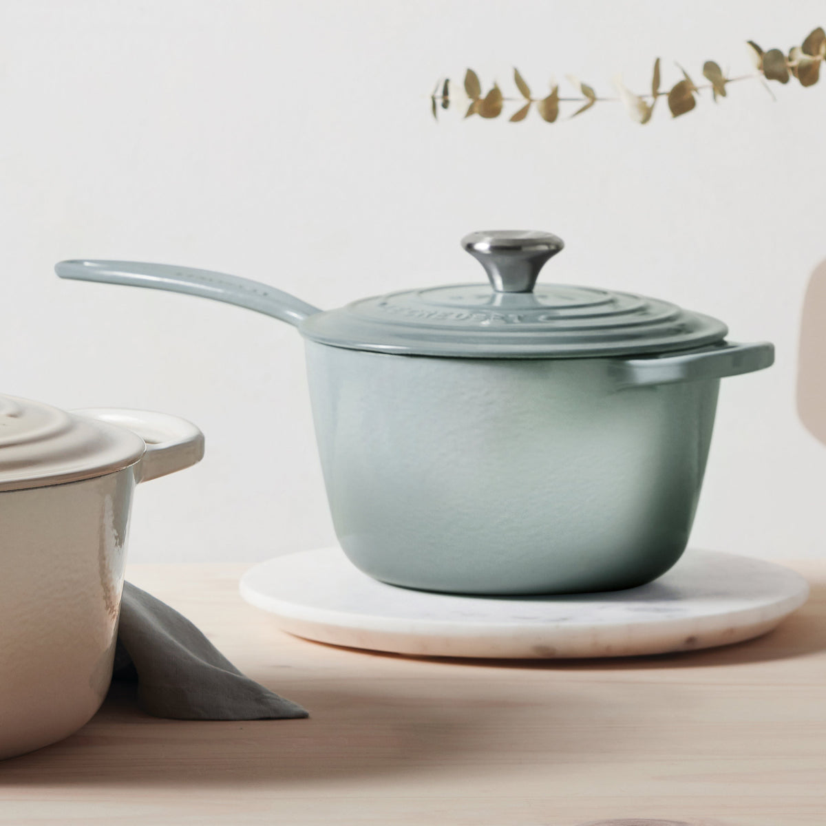 Le Creuset Signature Cast Iron 1.75-quart Sea Salt Saucepan