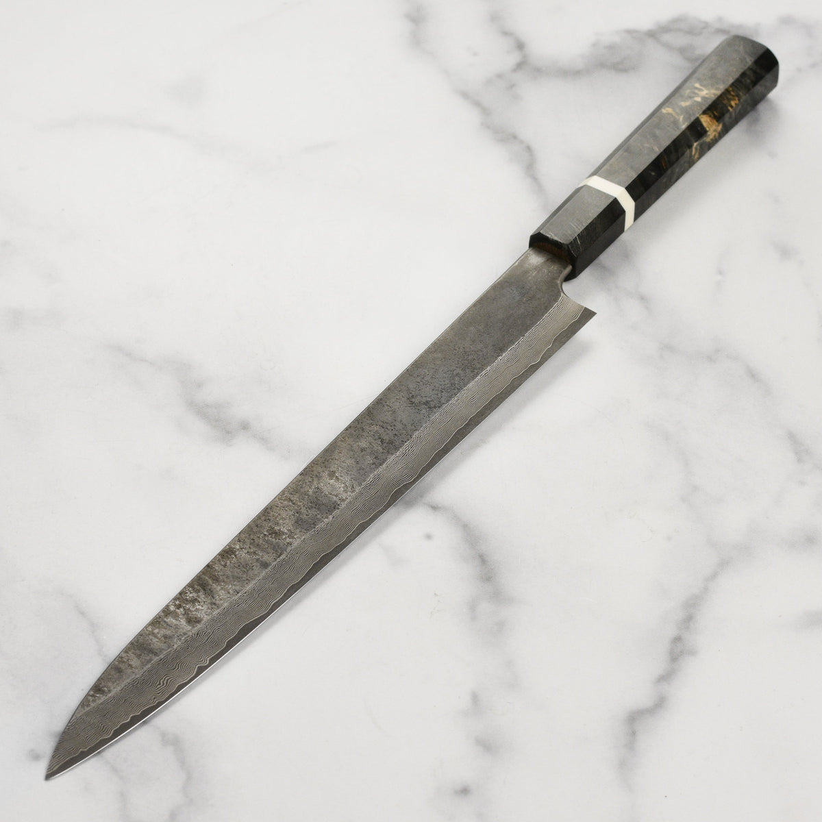 Nigara Ginsan Kurozome Damascus 11.8" Sujihiki