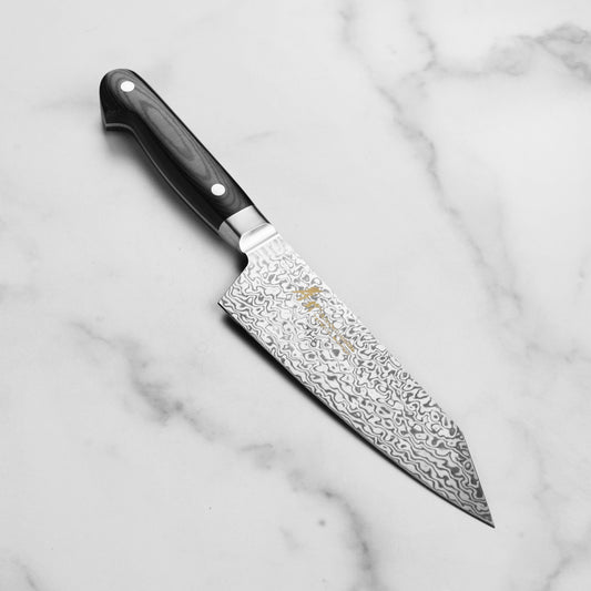 Takayuki Coreless Damascus 6.3" Bunka