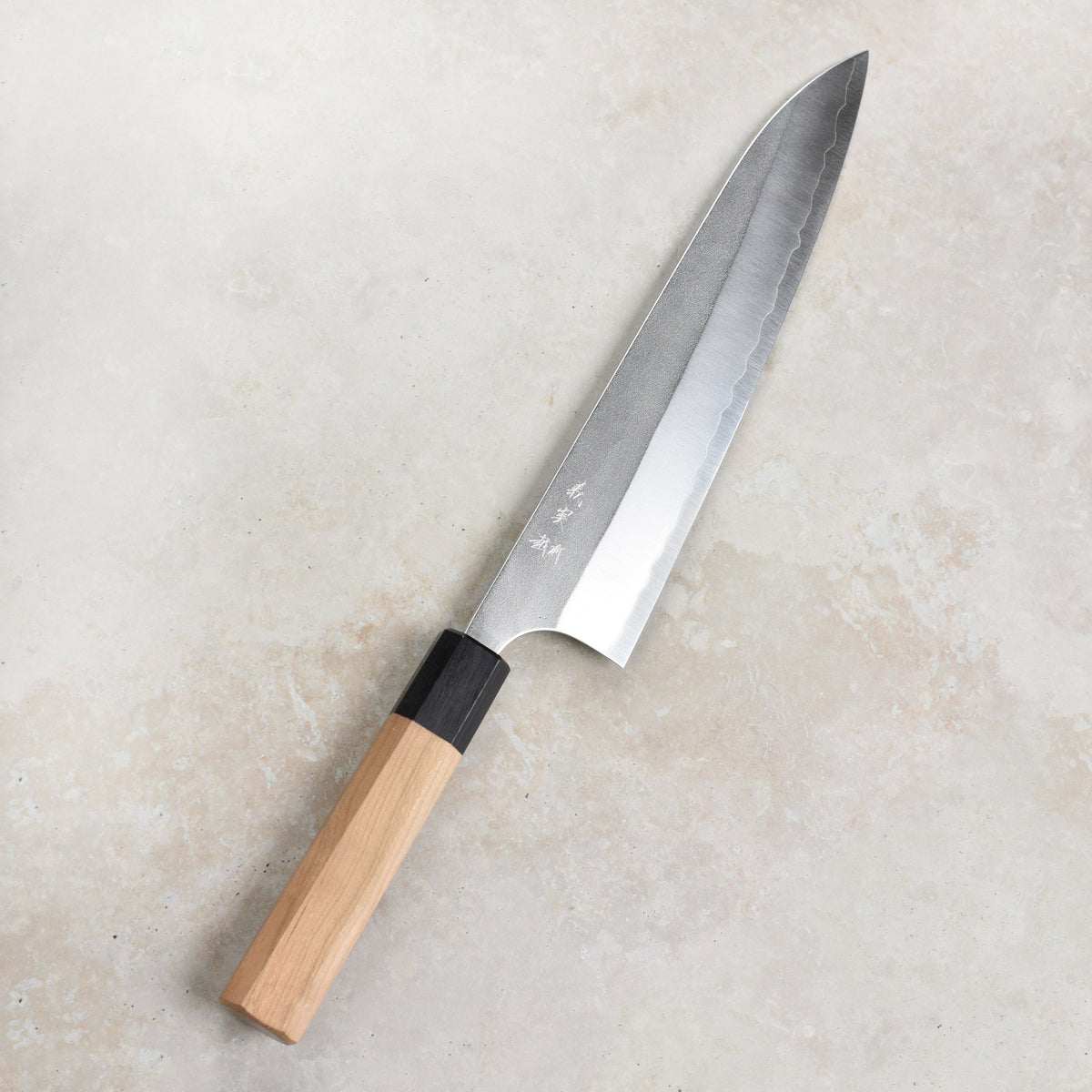 Yoshimi Kato Ginsan Nashiji Stainless Clad 8.25" Gyuto