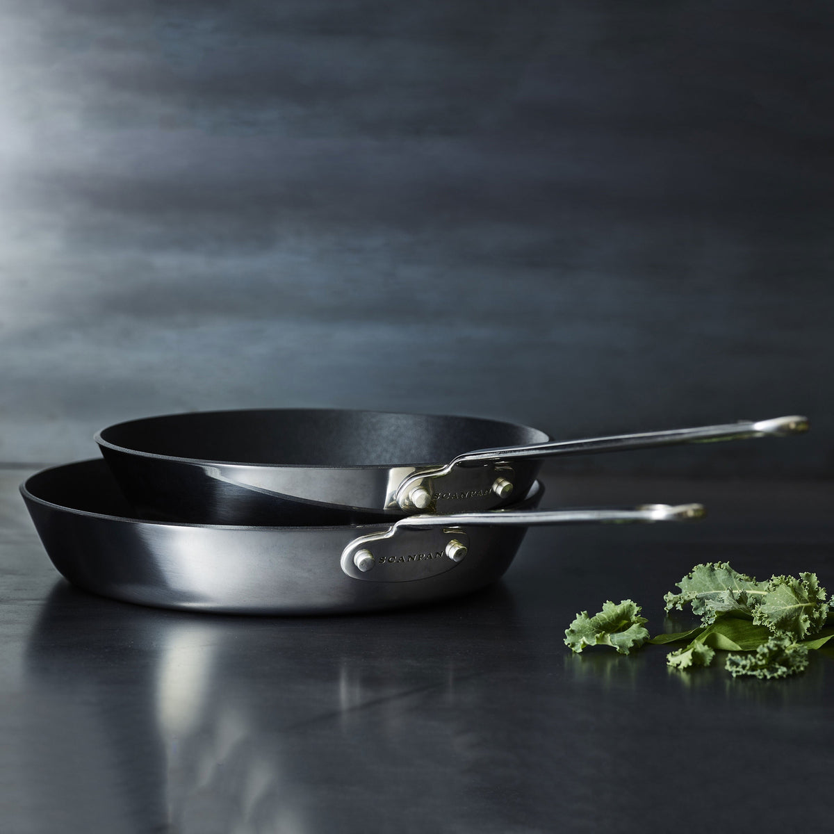 Scanpan Maitre D' Stratanium+ Nonstick Stainless Steel Fry Pan Set with Lids