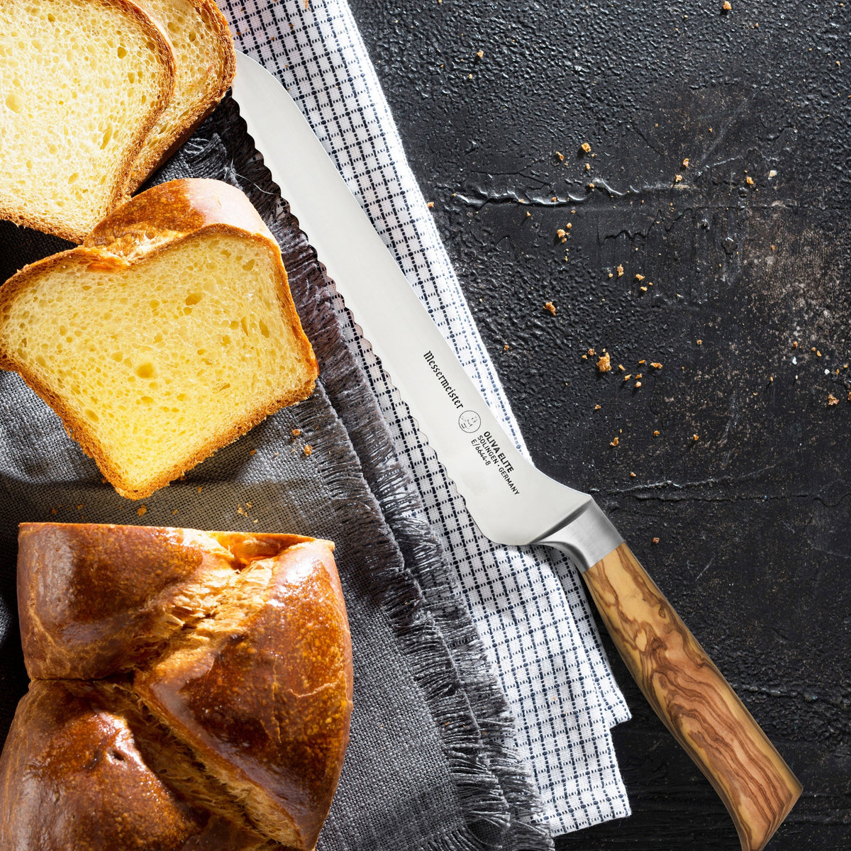 Messermeister Oliva Elite 8" Offset Bread Knife