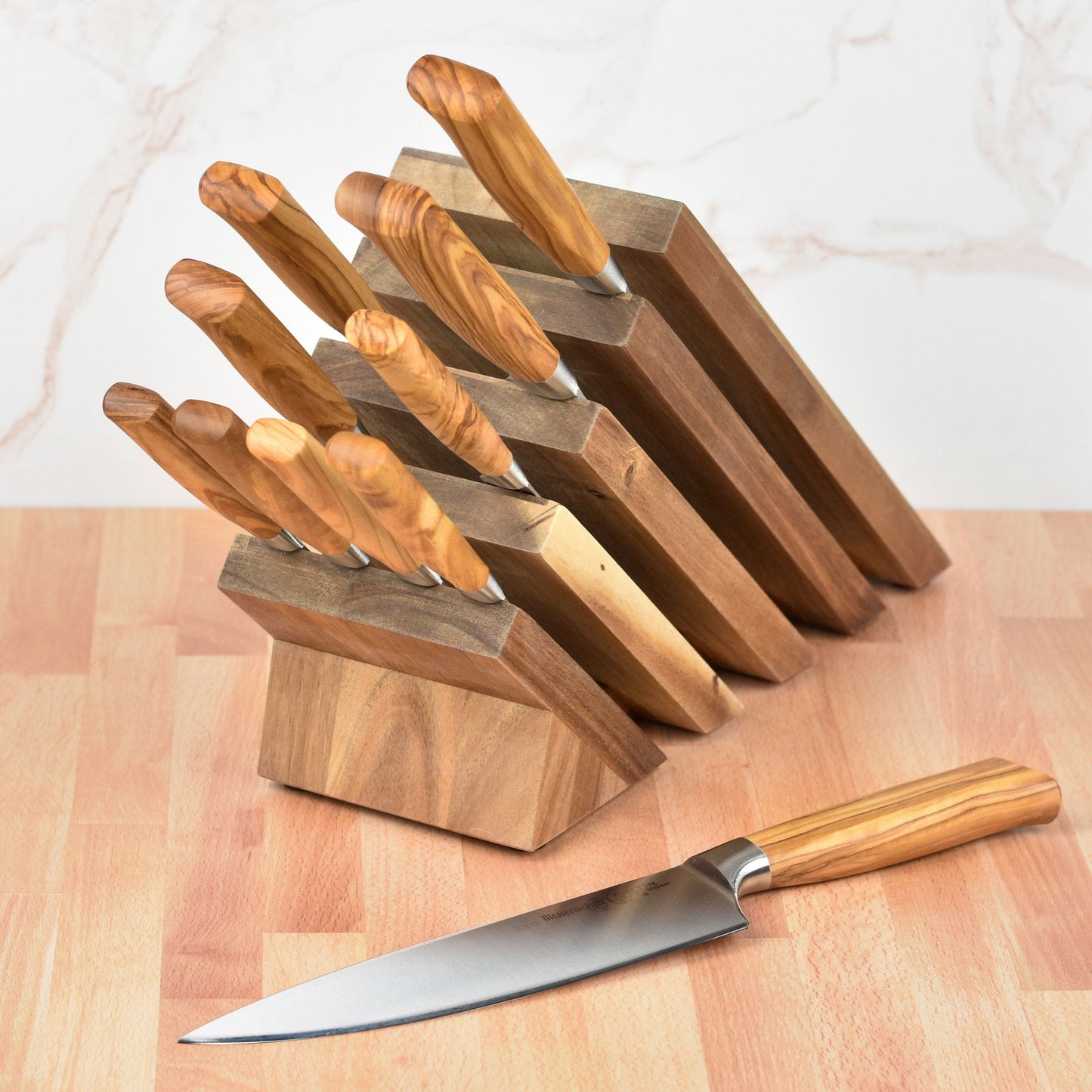 Messermeister Oliva Elite 11 Piece Magnetic Knife Block Set