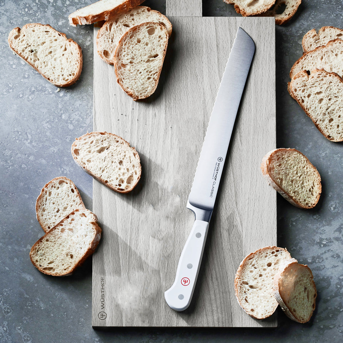 Wusthof Classic White 9" Double Serrated Bread Knife