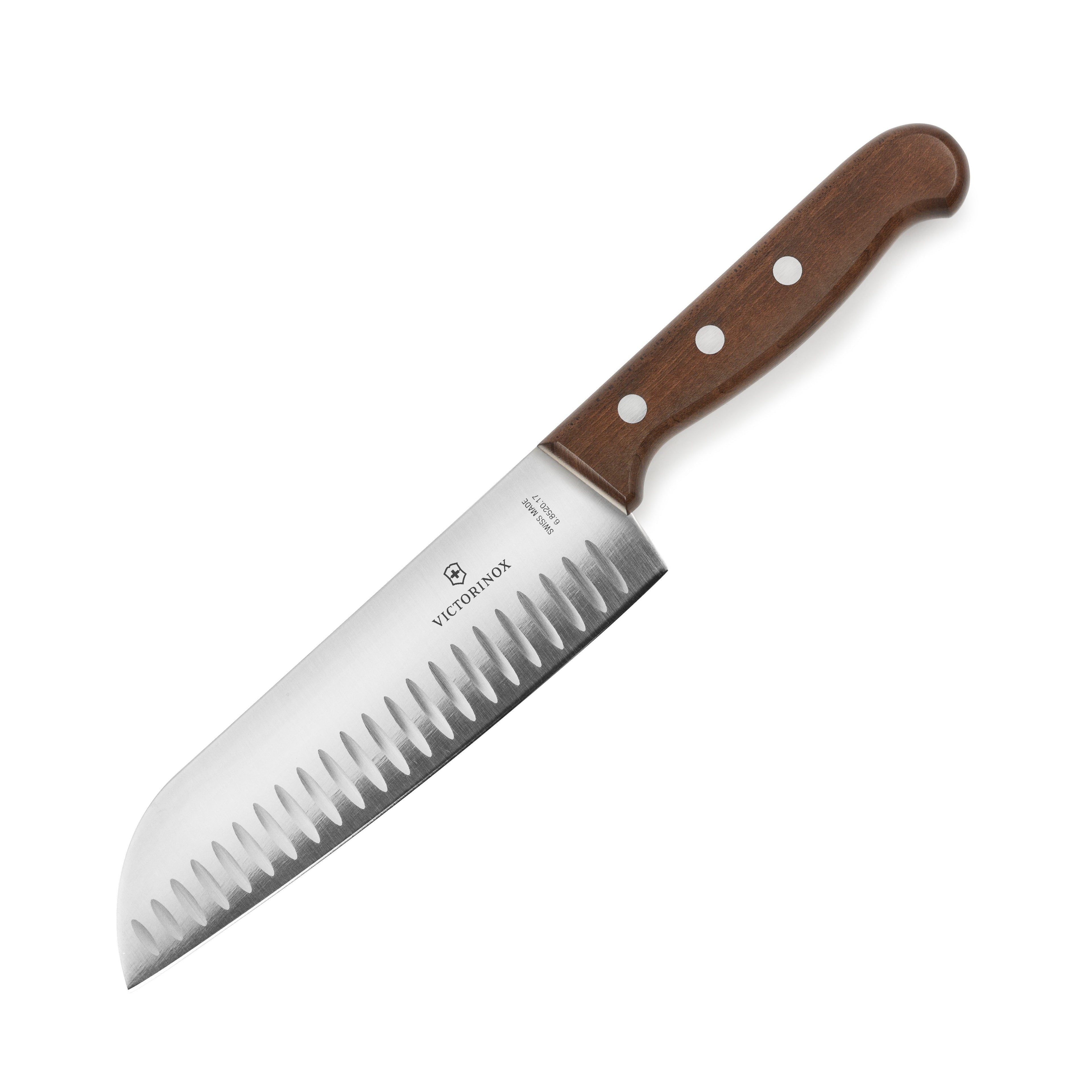 Victorinox Wood 7" Hollow Edge Santoku Knife