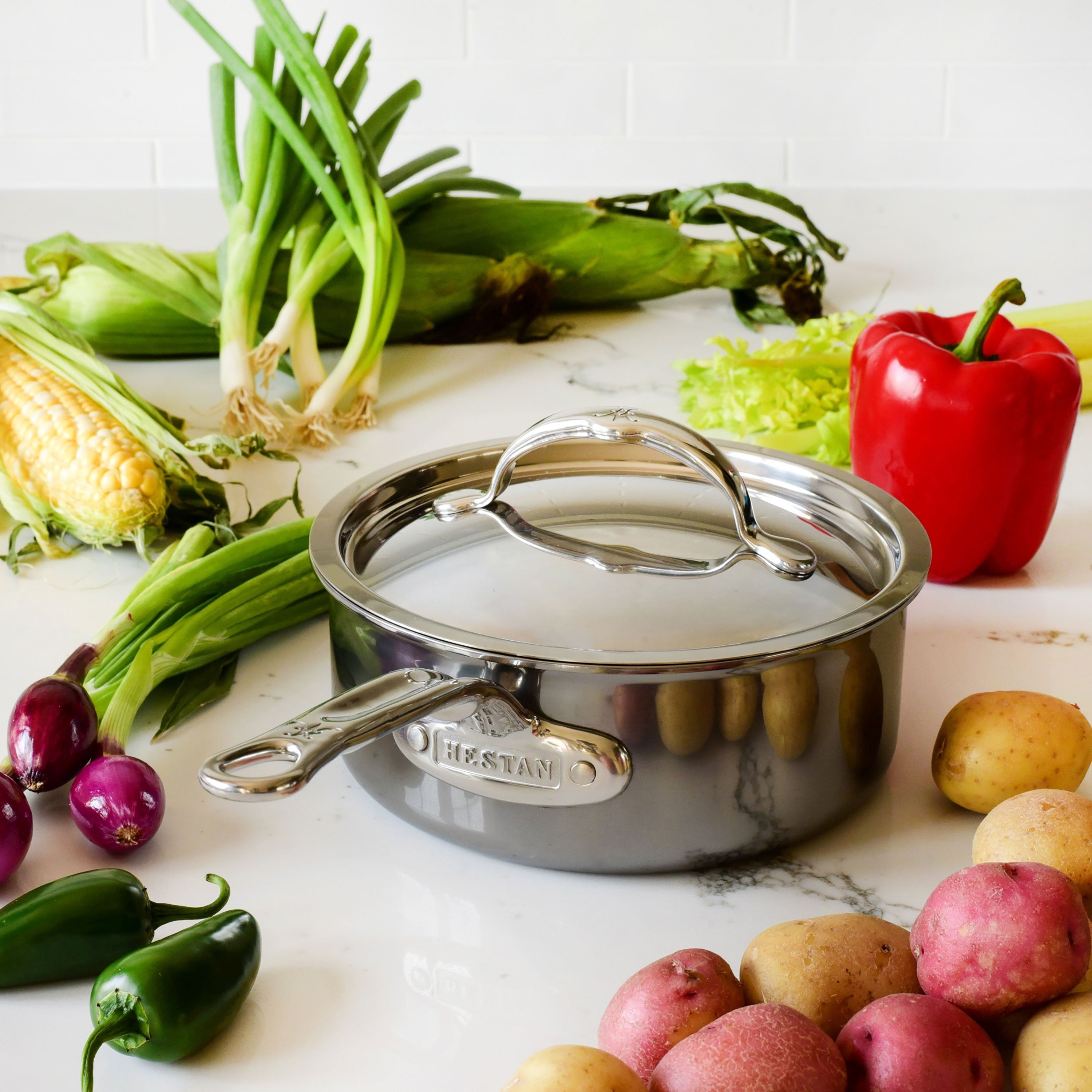 Hestan NanoBond 2-quart Titanium Stainless Steel Saucepan