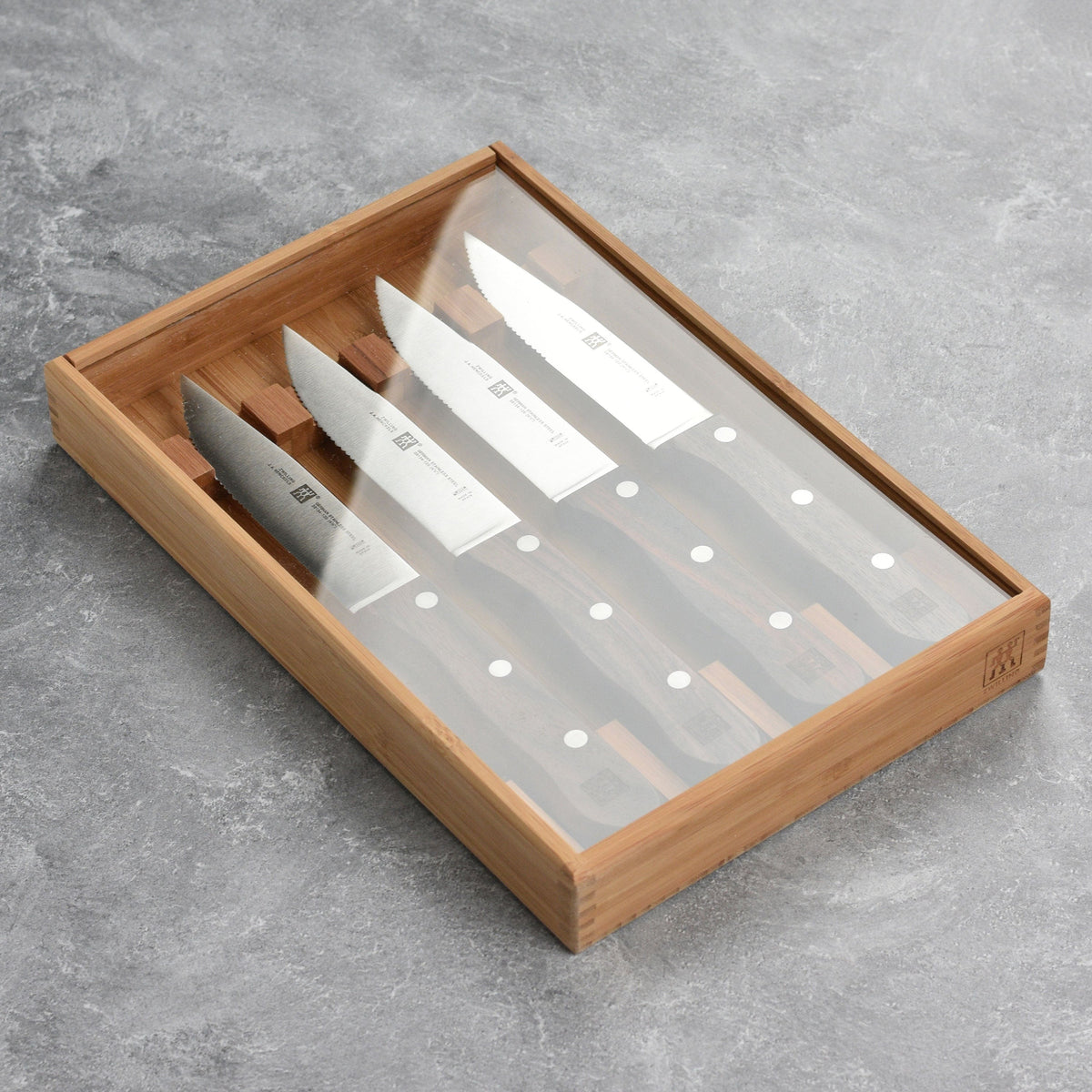 Zwilling 4 Piece Steakhouse Steak Knife Set with Storage Case