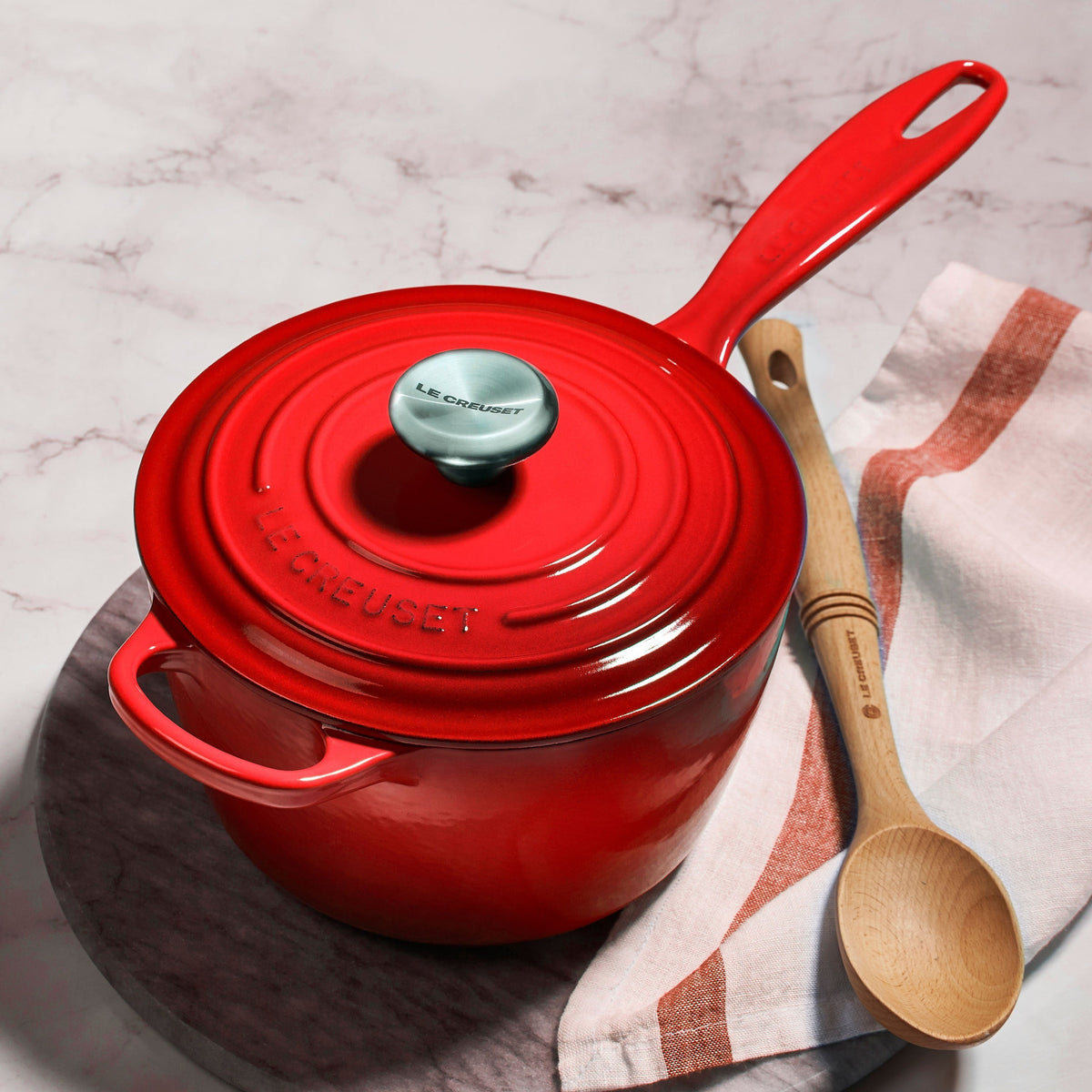Le Creuset Signature Cast Iron 1.75-quart Cerise Saucepan