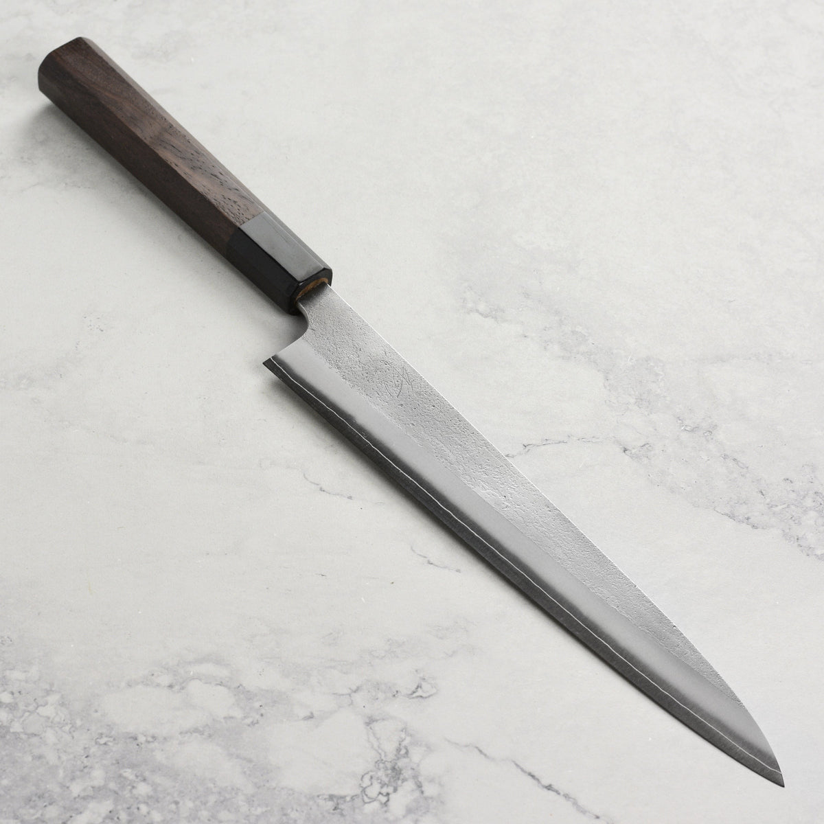 Yoshikane SKD Nashiji Stainless Clad 9.4" Sujihiki, Walnut