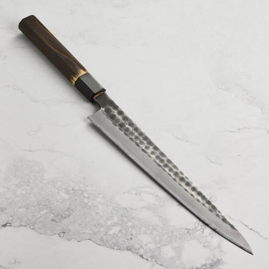 Hinoura Shirogami #2 Kurouchi Tsuchime 9.4" Sujihiki