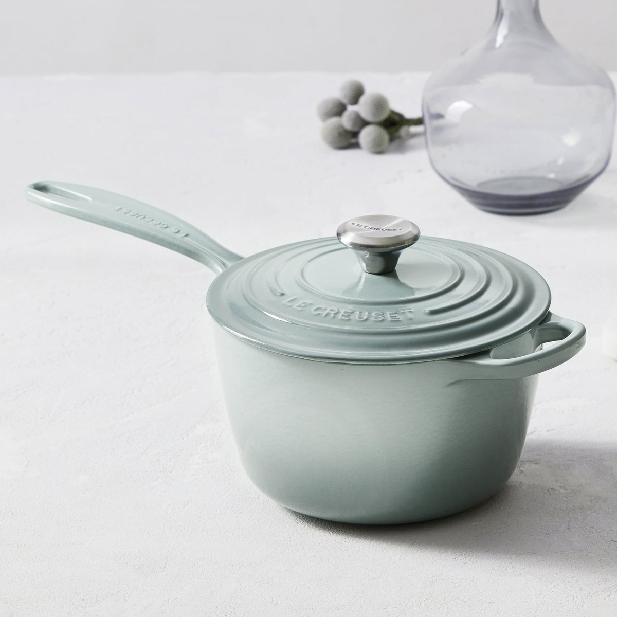 Le Creuset Signature Cast Iron 1.75-quart Sea Salt Saucepan