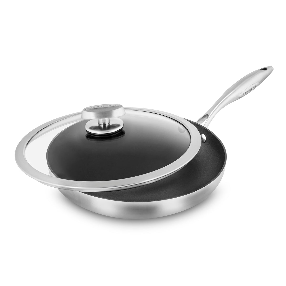 Scanpan CX+ 11" Stainless Steel Nonstick Fry Pan with Lid