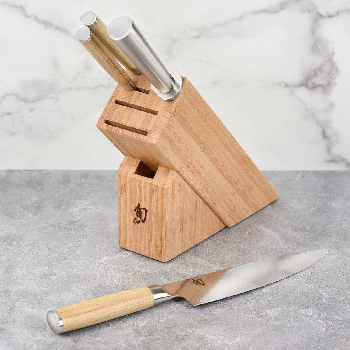 Shun Classic Blonde 5 Piece Slimline Knife Block Set