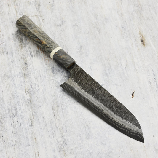 Hatsukokoro x Nigara Itadaki Coreless Damascus 7" Santoku