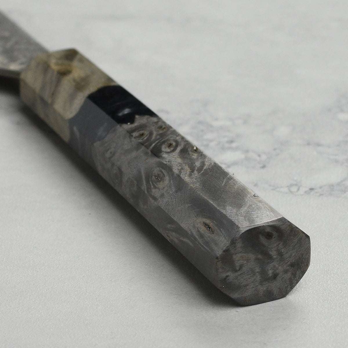 Saji SG2 Black Damascus 5.9" Petty, Stabilized Birch