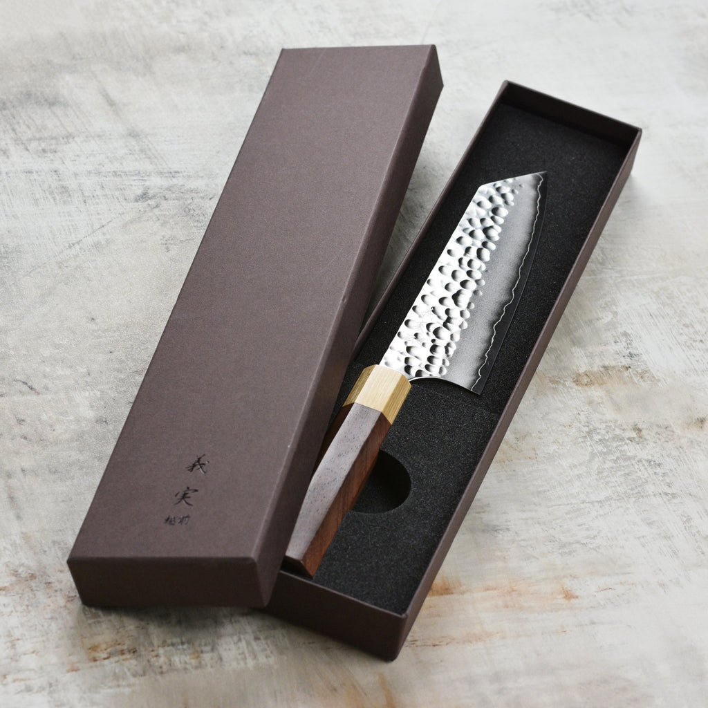 Yoshimi Kato Forged Ginsan Stainless Clad 6.7" Bunka