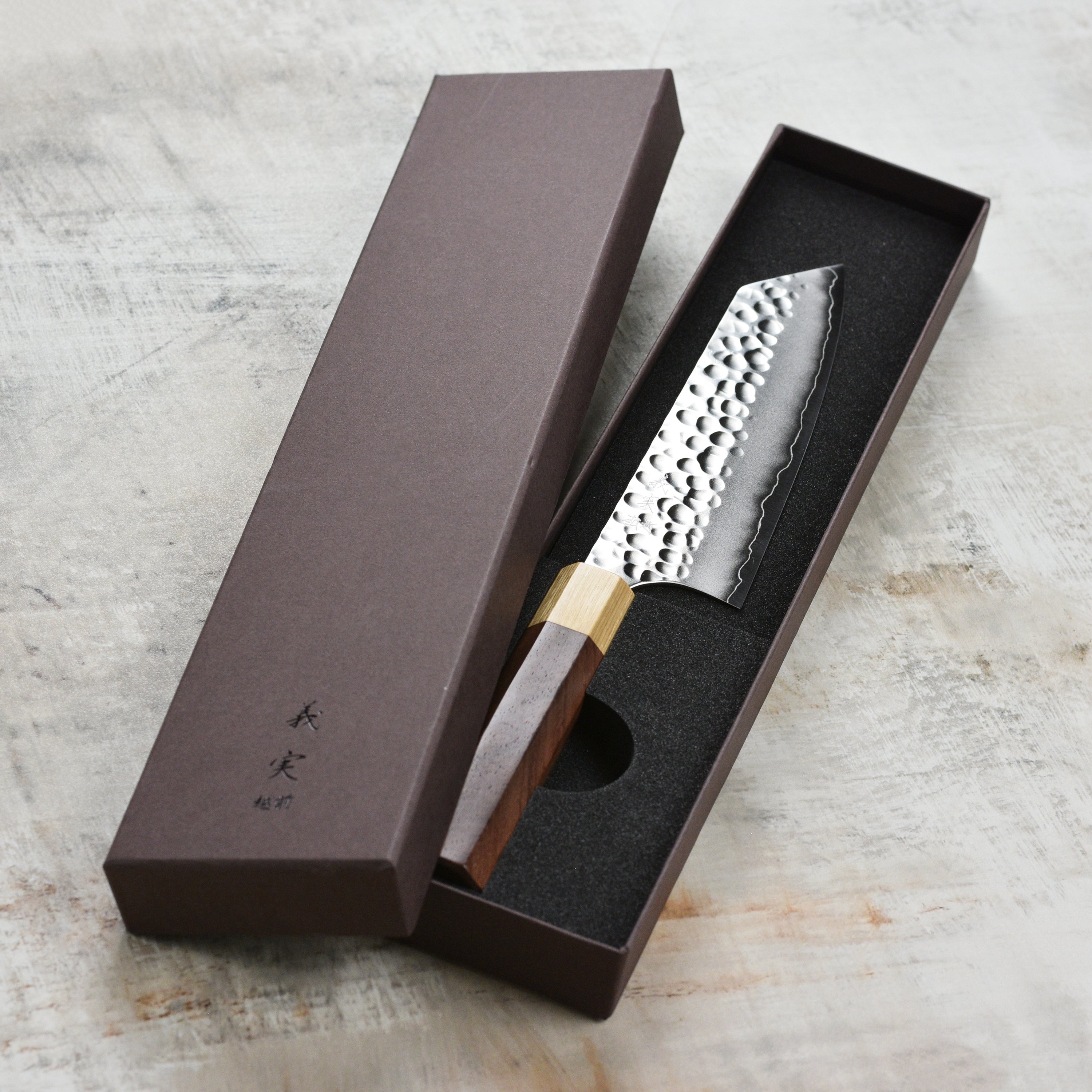 Yoshimi Kato Forged Ginsan Stainless Clad 6.7" Bunka