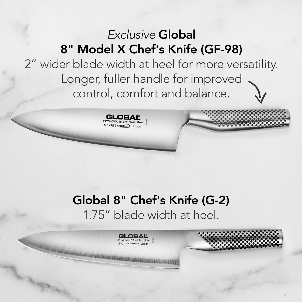 Global Model X Chef's & Paring Knife Set