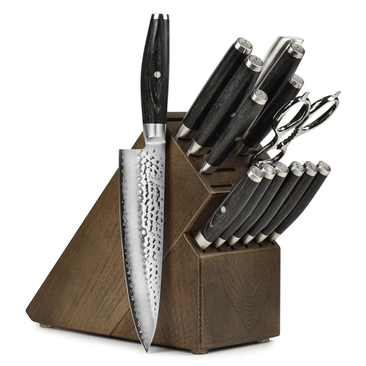 Yaxell Ketu SG2 15 Piece Dark Ash Knife Block Set