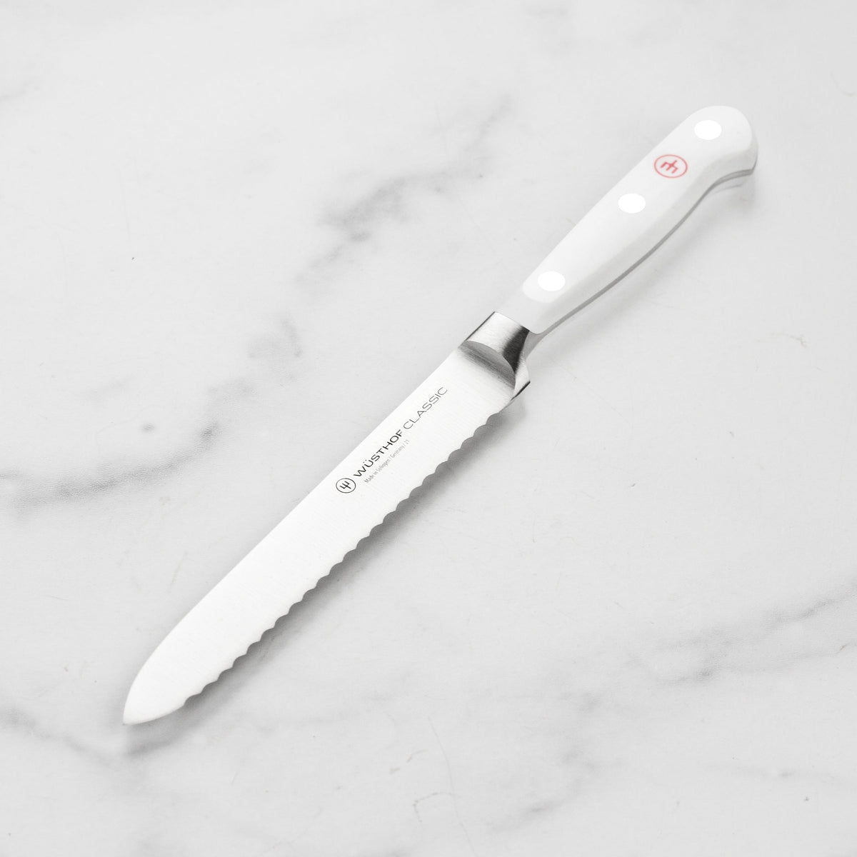 Wusthof Classic White 5" Serrated Utility Knife