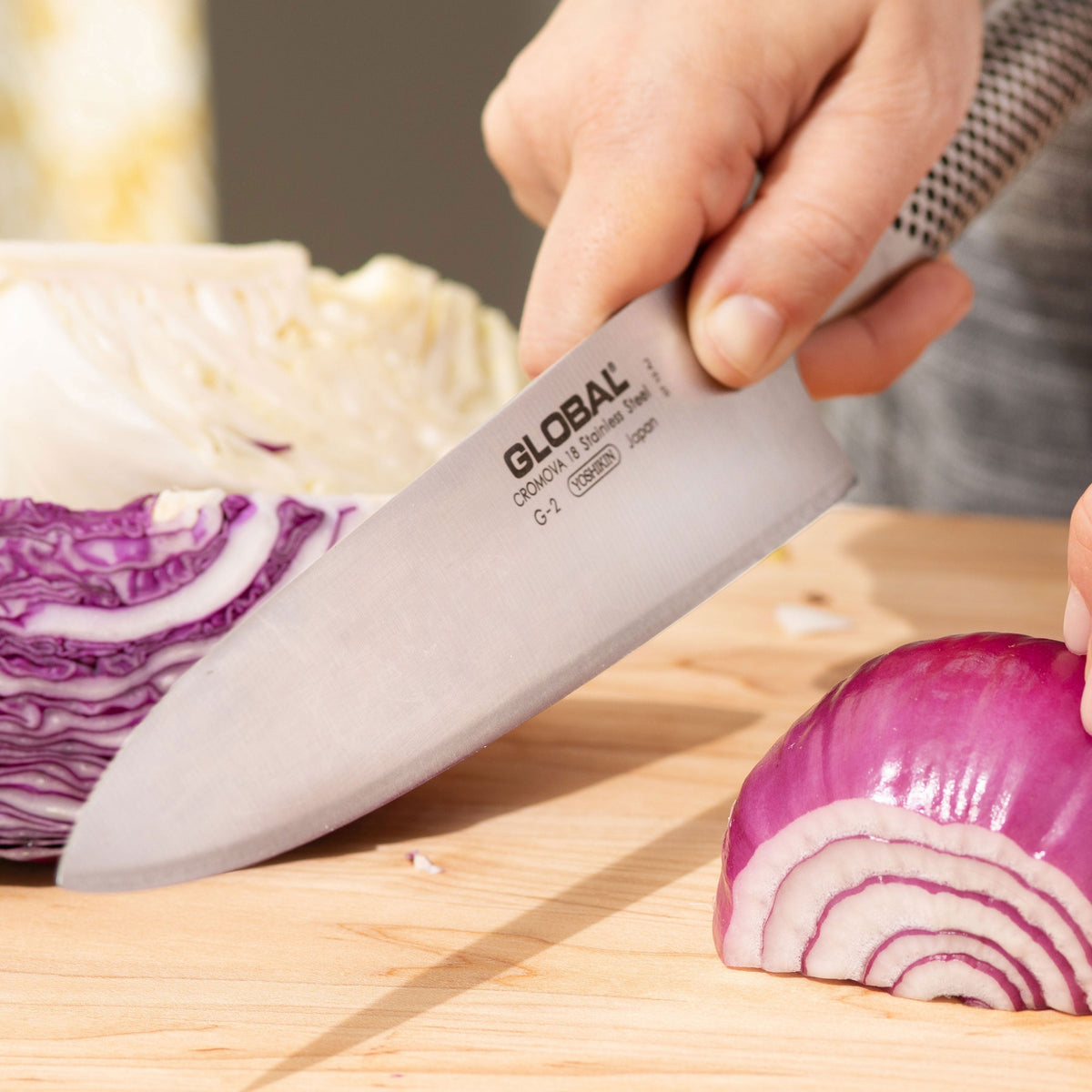 Global Kanpeki 10 Piece Knife Block Set, Acacia